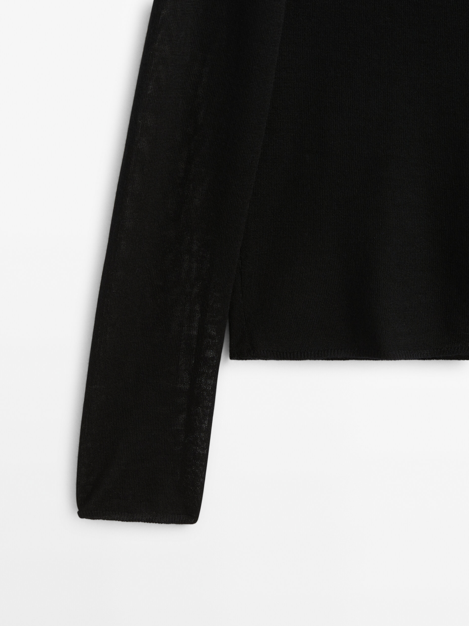 Camisa 100% lana merino extrafino - NEGRO