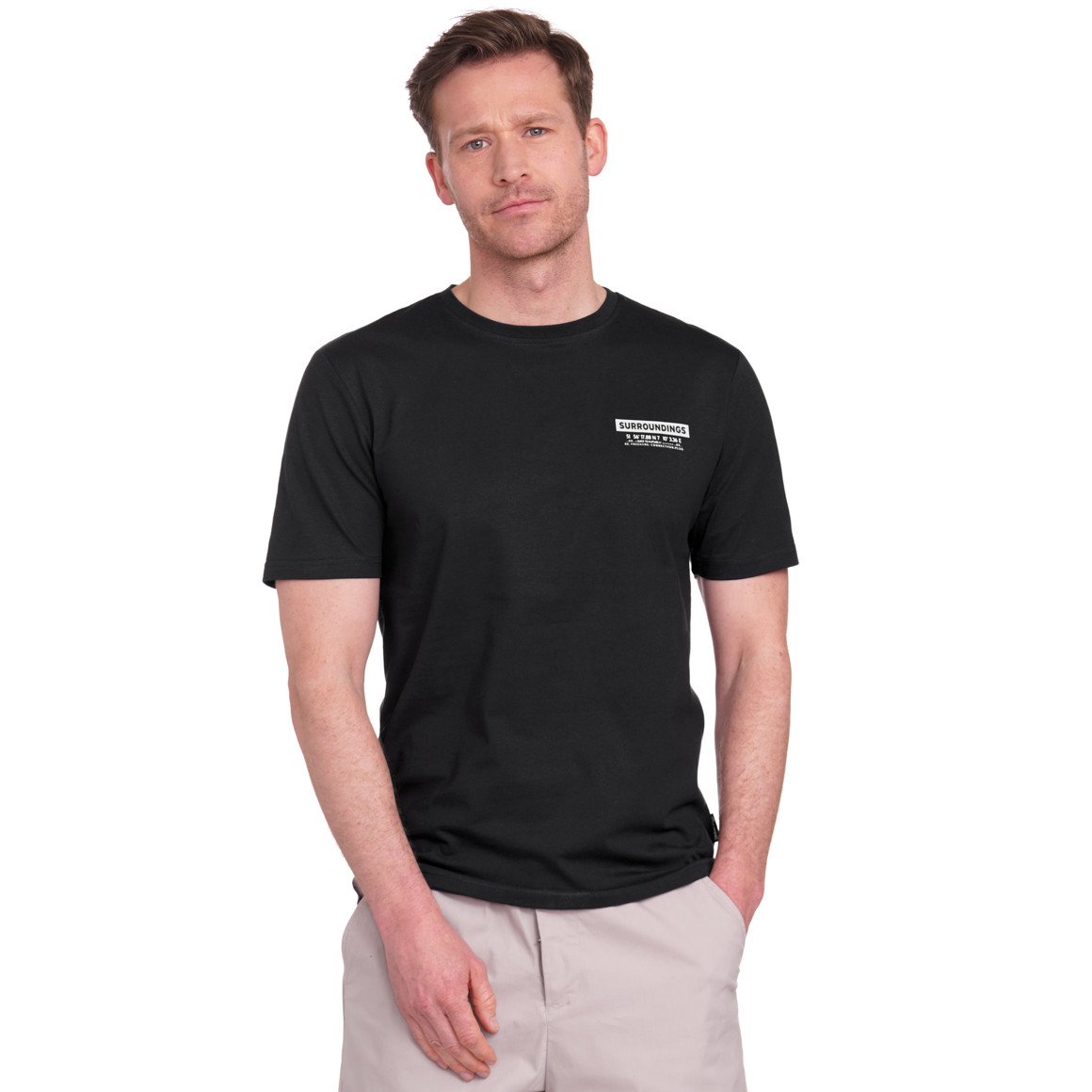 VanVaan Denim Herren T-Shirt mit Rücken-Print dunkelblau