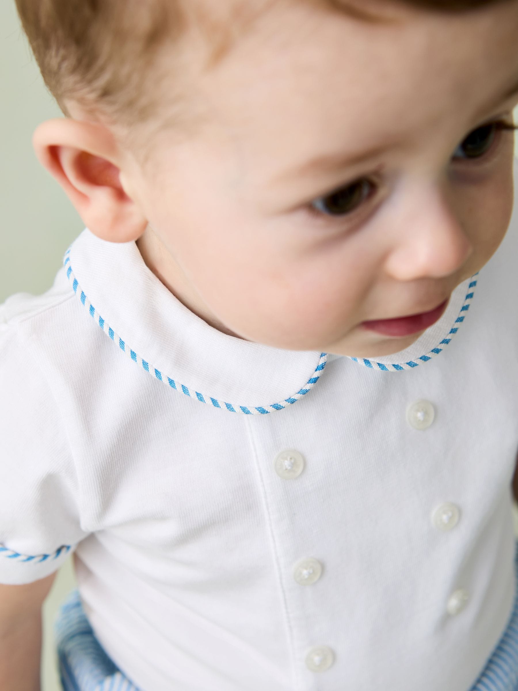 JoJo Maman Bébé 2-Piece Classic Body & Stripe Shorts Set