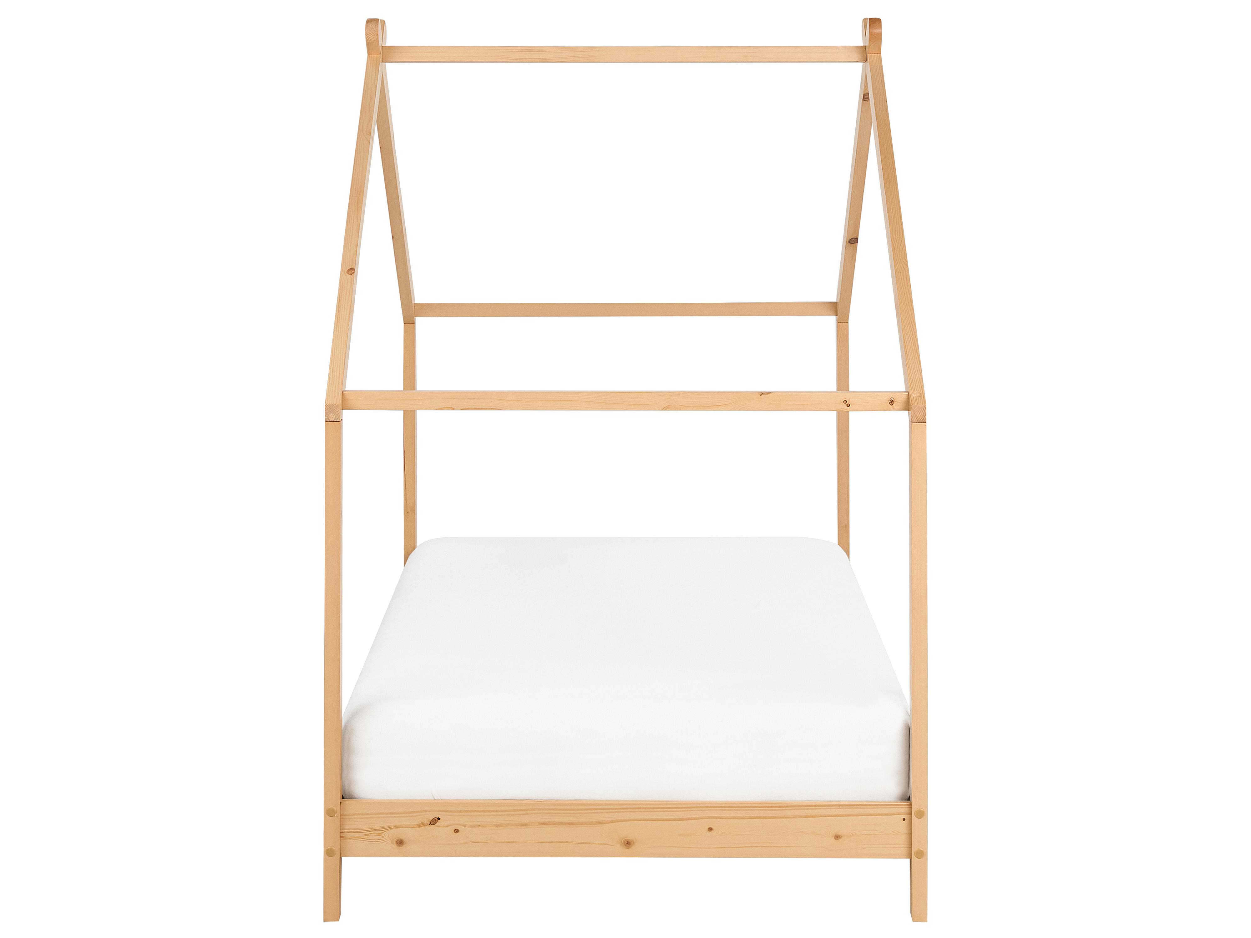 Kinderbed Huis Dennenhout ORLU 90 x 200 cm Lichtbruin