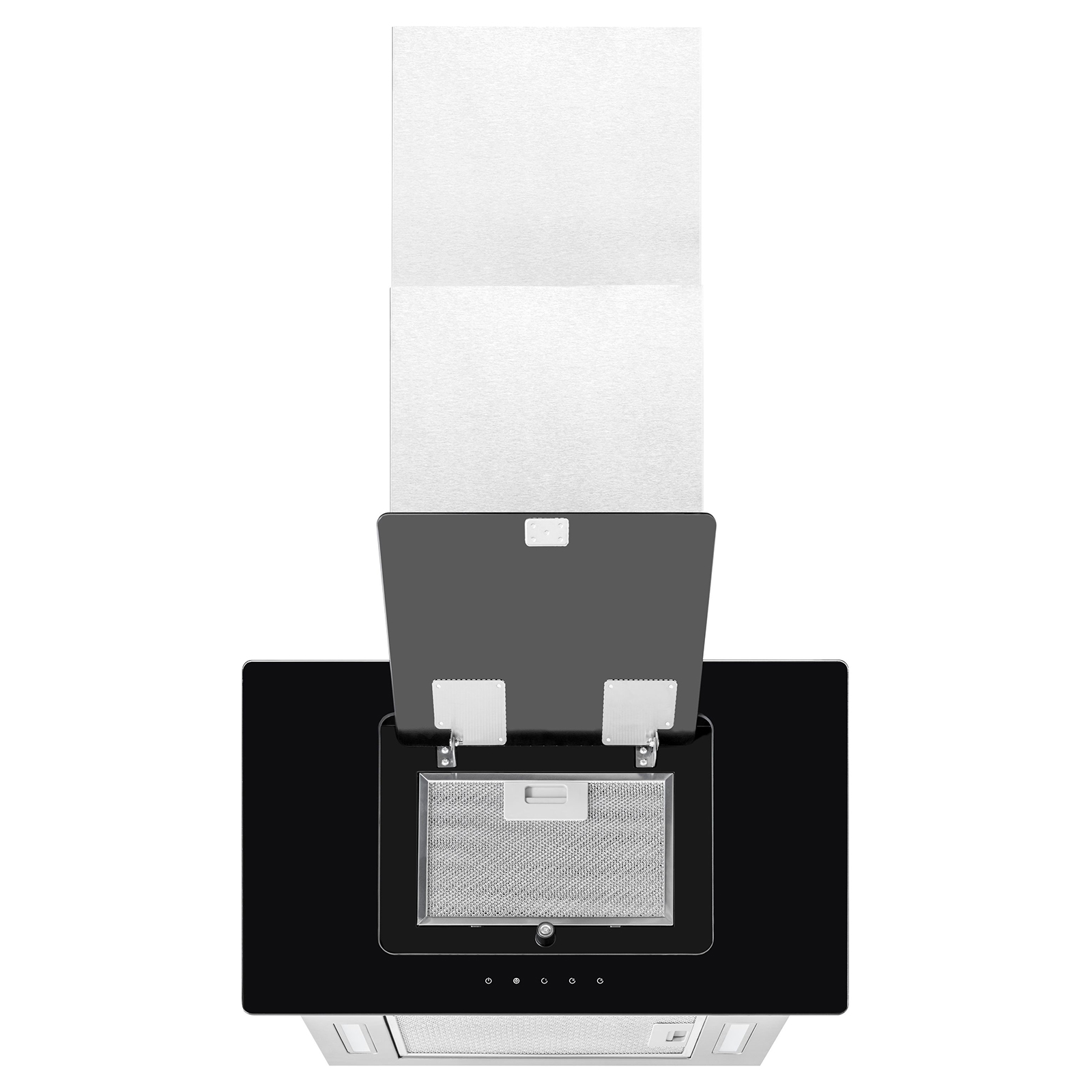 EXQUISIT Vertikalesse KFD 60-9 DUO INOX - schwarz-inox - 60 cm - B