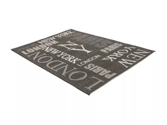 Tapis 170x120cm, design F115A coloris graphite - Confort et élégance pour votre intérieur