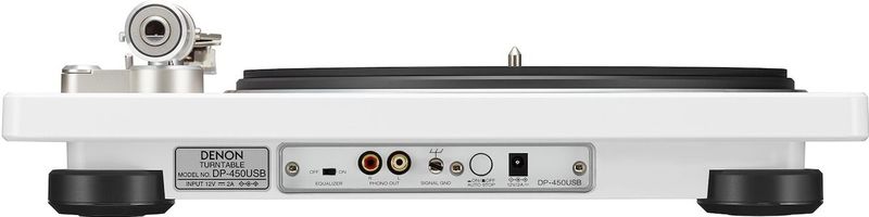 Denon - DP-450 USB - Platenspeler - Wit - Met USB-Aansluiting