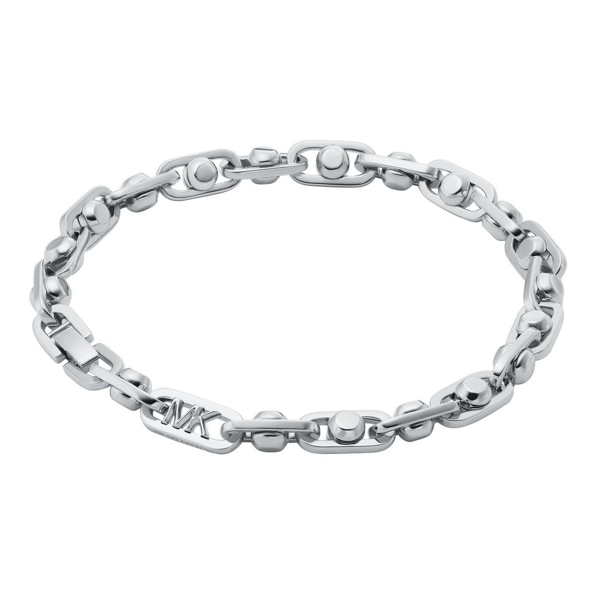 Bracelet MICHAEL KORS laiton placage platine maille fantaisie 18 cm
