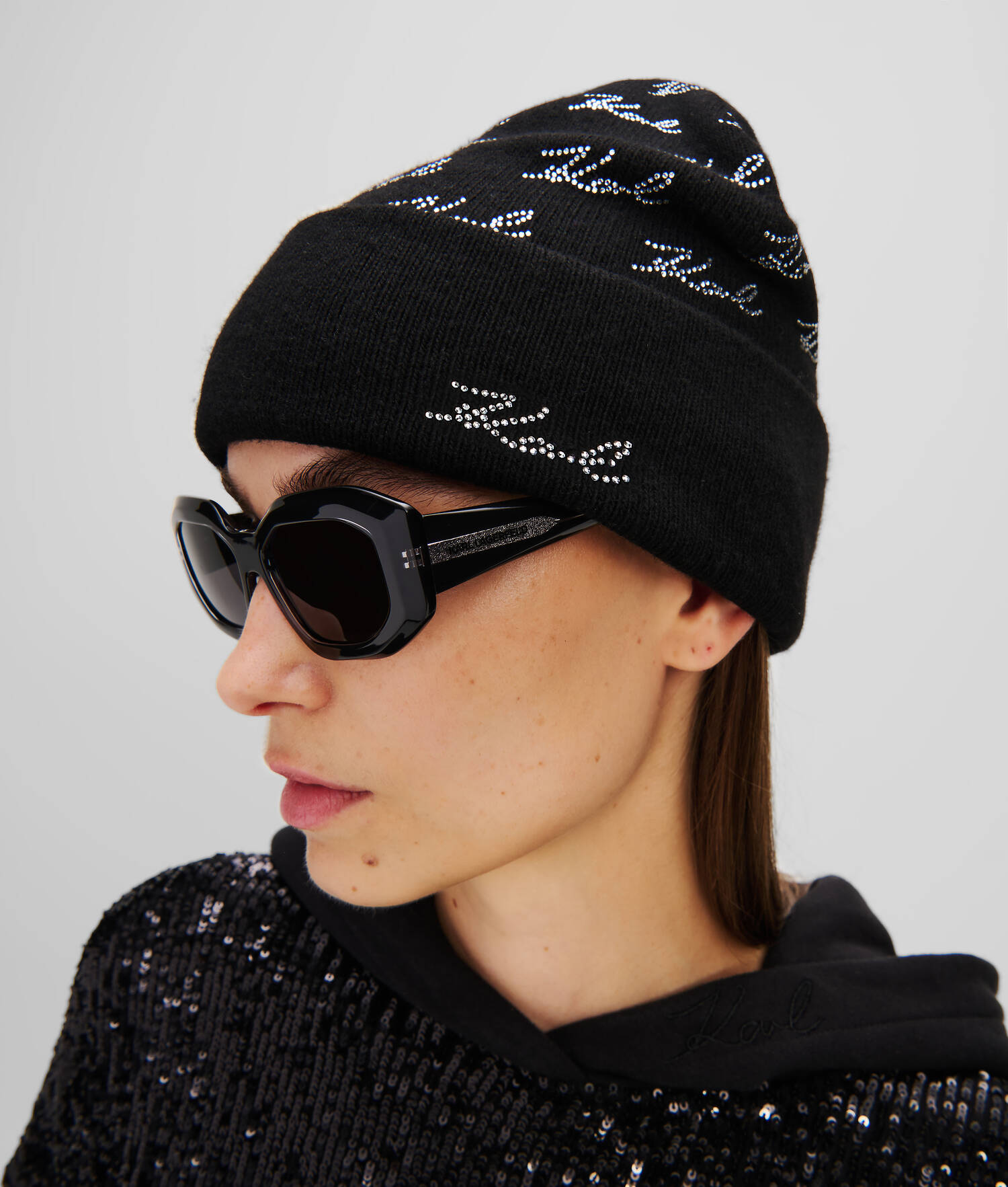 BONNET À STRASS K/SIGNATURE