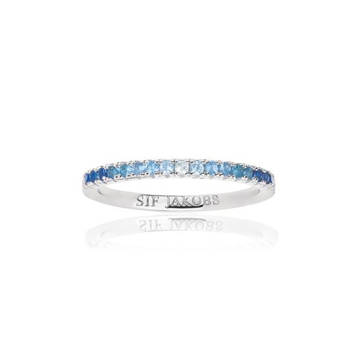 Sif Jakobs Jewellery Ellera Ring, Sølv/Blå, Str. 60