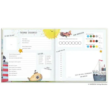 PAPERISH Kindergartenfreunde - Fahrzeuge: ein Album für meine ersten Freunde (Freundebuch)