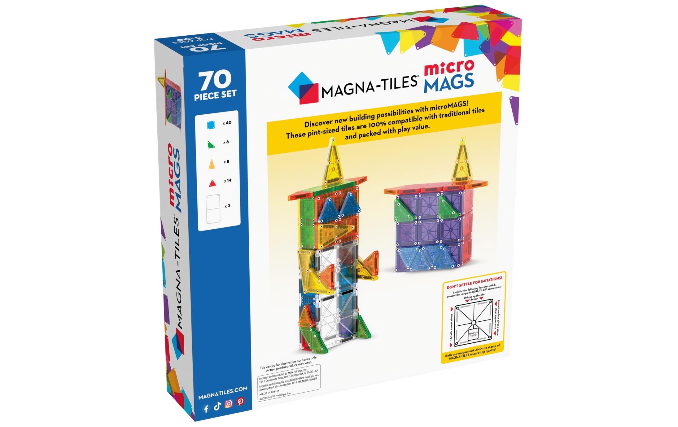 Bausteinmodell microMAGS Deluxe 70-teiligBausteinmodell-Set für Baumeister von 3 bis 99 Jahren