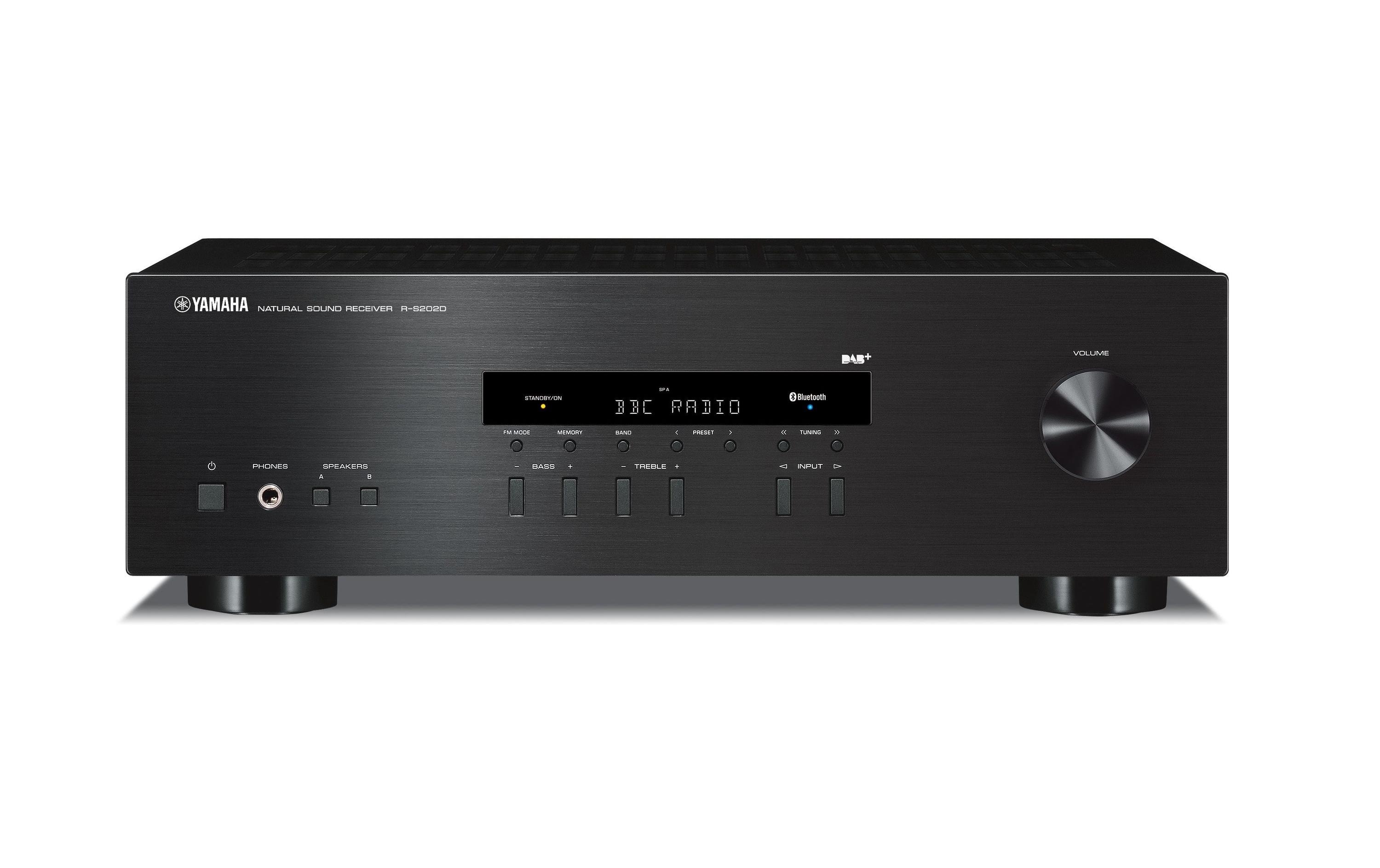Stereo-Receiver R-S202DAB Schwarz<br>2 x 100 W Ausgangsleistung (8 Ωs, 40 Hz - 20 kHz, 0.2% THD) und hochwertige Signalverarbeitung