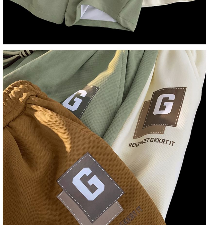 Bay Go Mall - Shorts met trekkoord en letters
