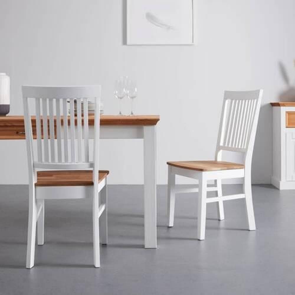 bessagi home Stuhl-Set Holz massiv 'Antalia' aus Buche & Eiche