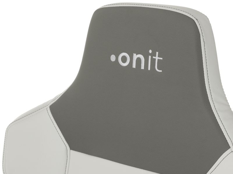 onit Gaming-Stuhl Weiss/Grau Ergonomischer Stuhl für lange Gaming-Sessions und Arbeitstage