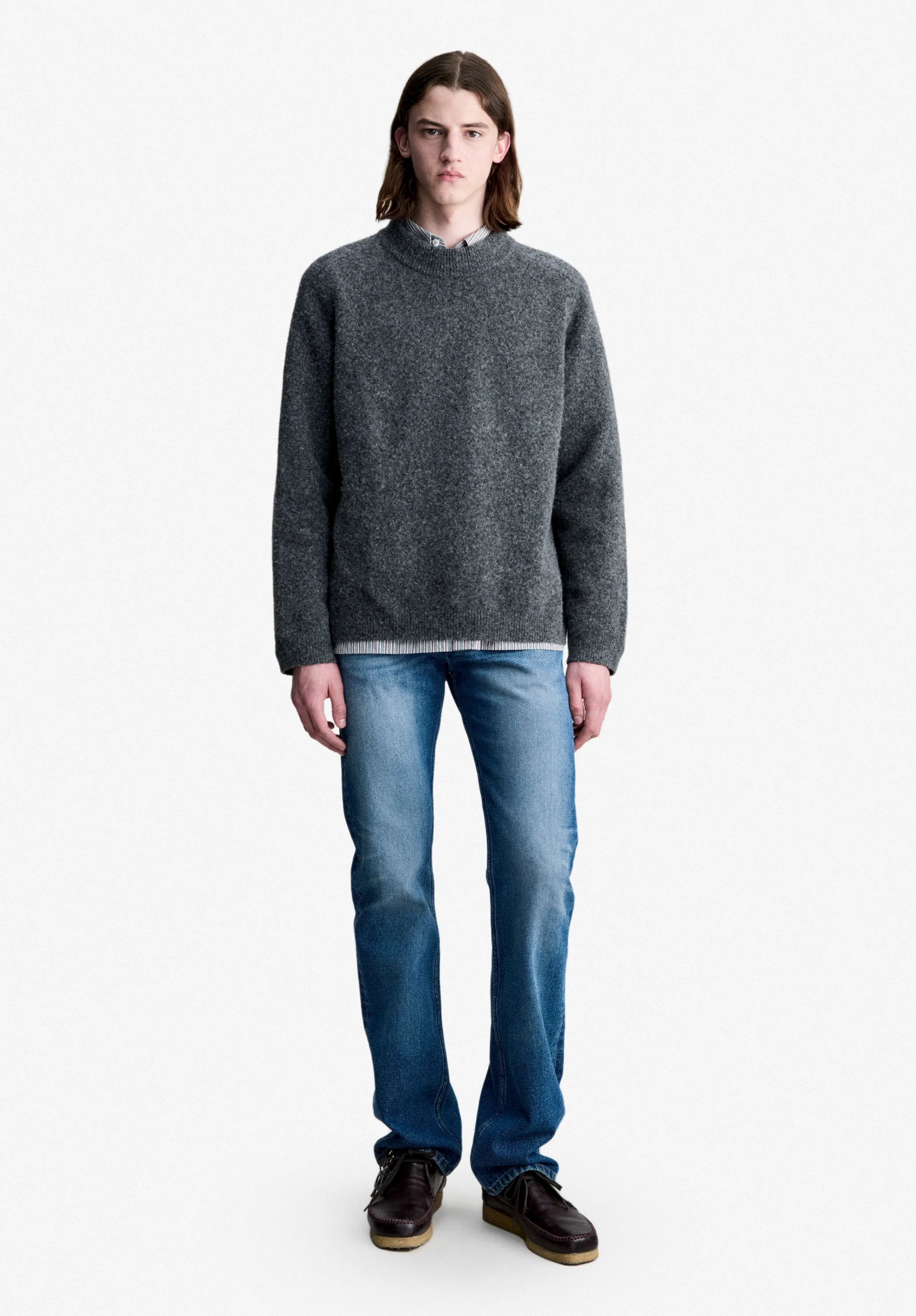 Pull ample gris anthracite - Anthracite chine