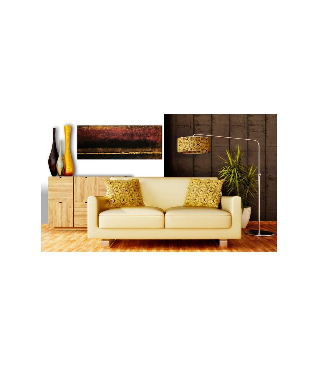 Paris Prix - Tableau Peint à La Main fin Du Monde 40x100cm