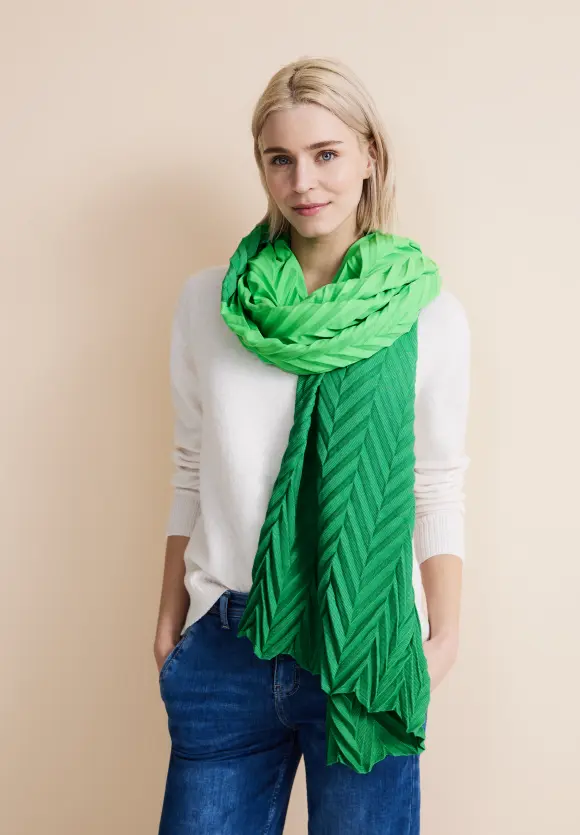 Plissée Schal - light spring green