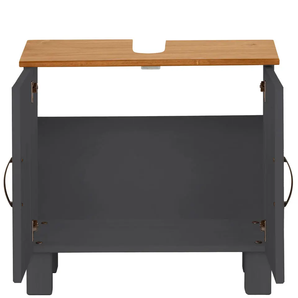 Alby - Wastafelonderkast 60 cm met 2 deuren in antraciet