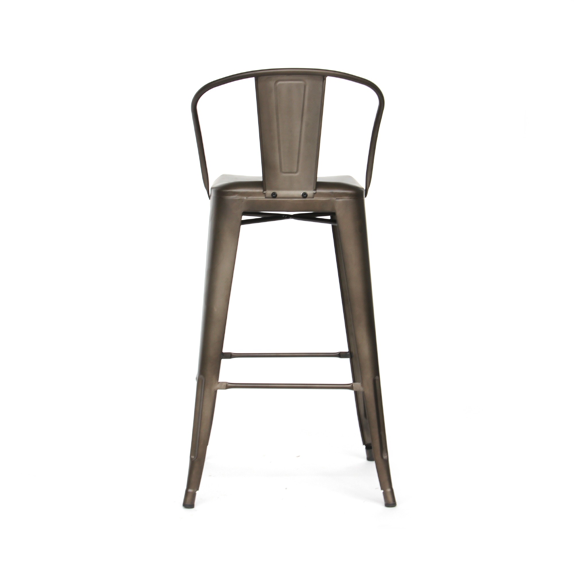 Barstuhl 'Cliff'' mit Rückenlehne, schwarz, T 53 cm, B 50 cm, H 105 cm von fischer's lagerhaus
