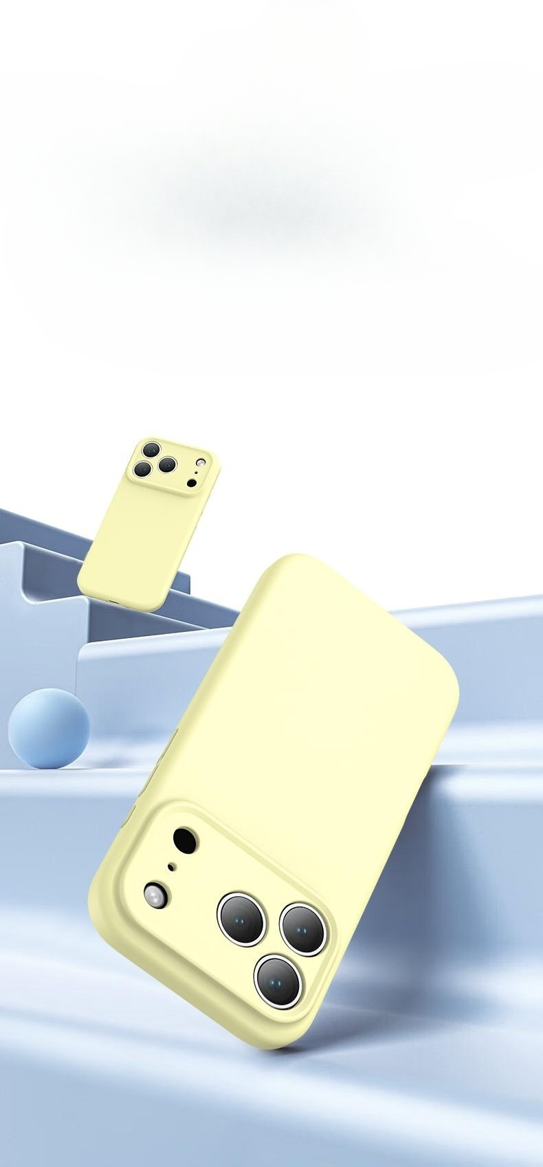 iPhone 17 Pro Max Silikon Case Hülle mit Kameraschutz - Schwarz