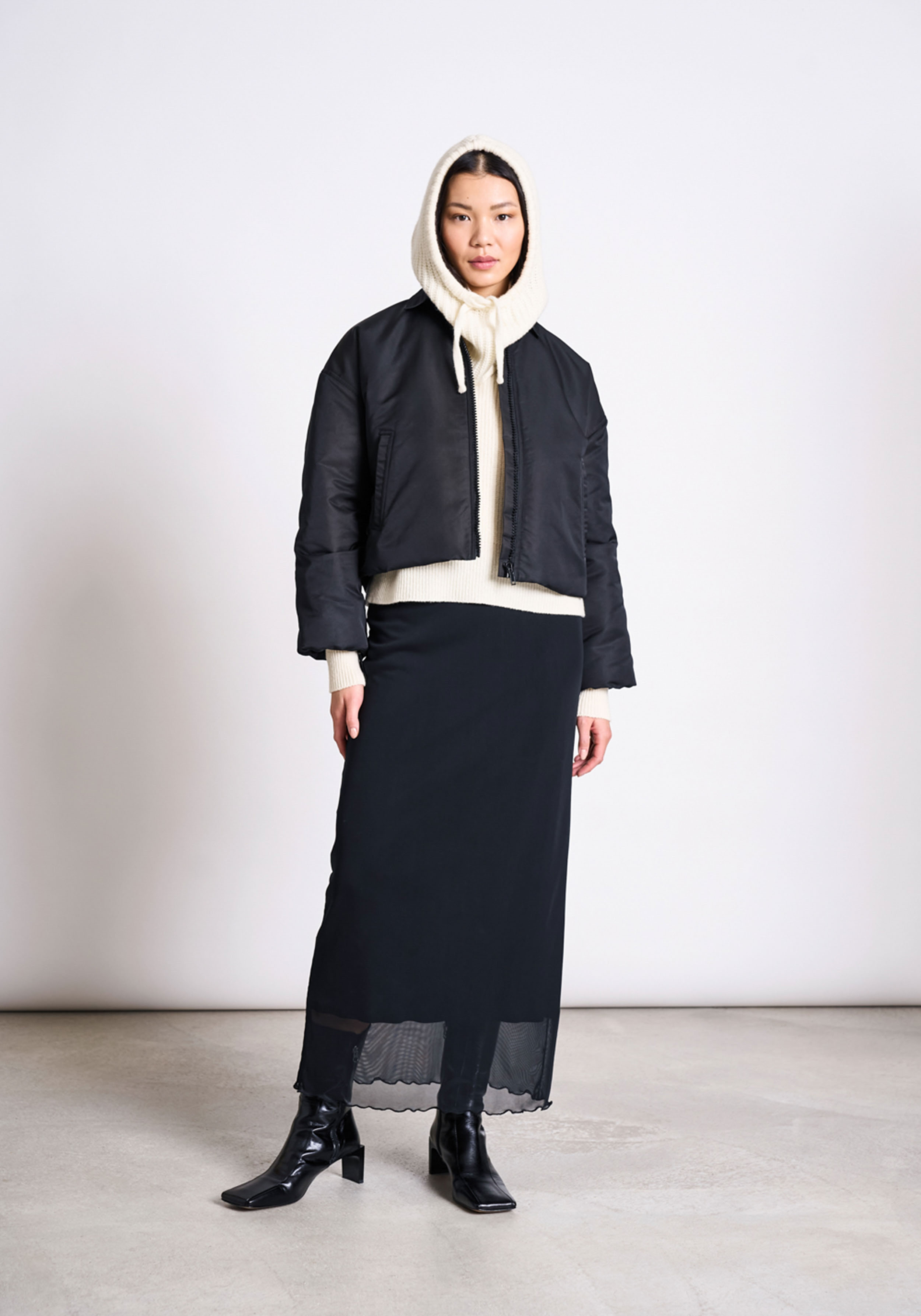 Jan 'n June Balaklava Wooly Pioggia Hat Offwhite