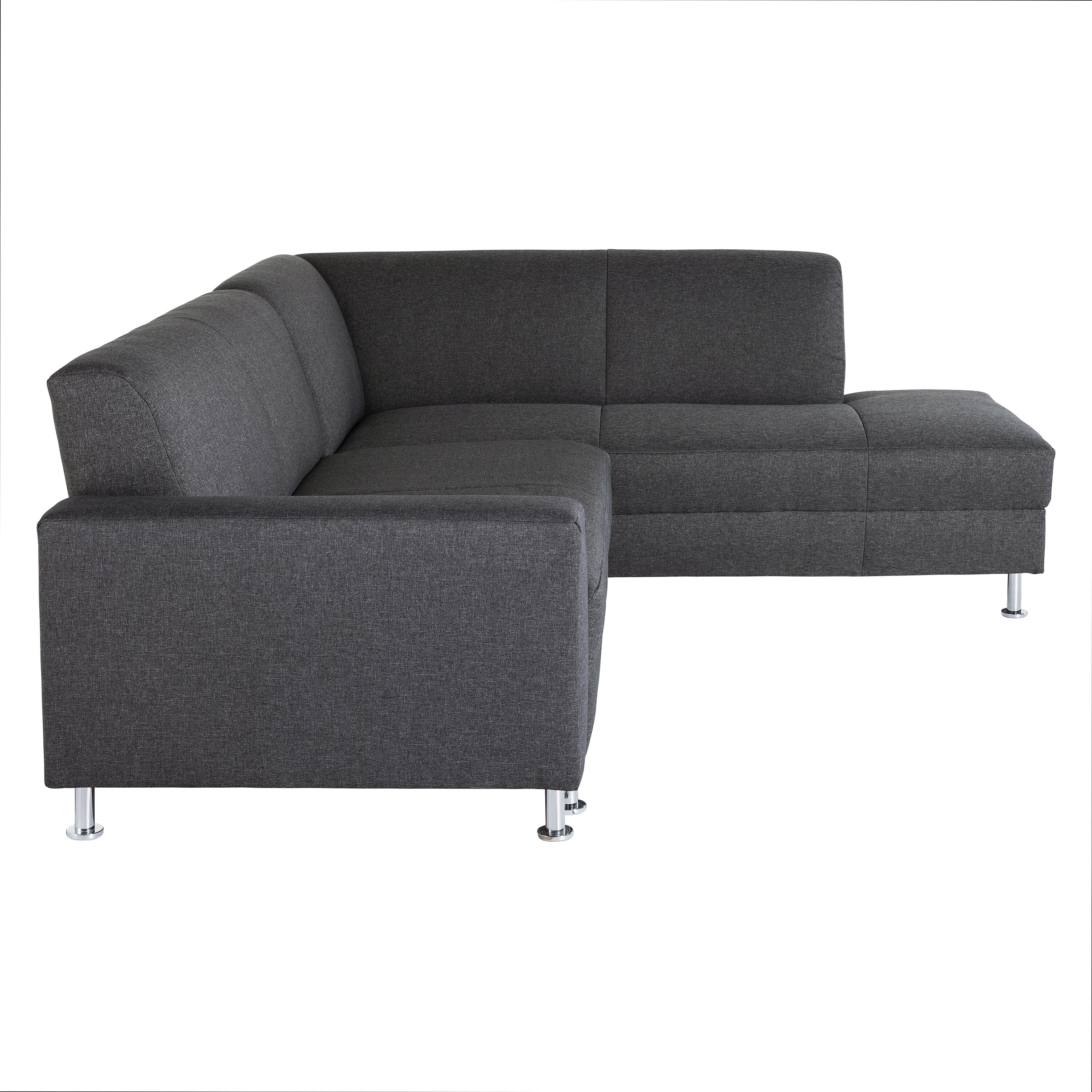 Max Winzer Cicero Ecksofa rechts mit Schlaffunktion Flachgewebe graphit Schlafsofa