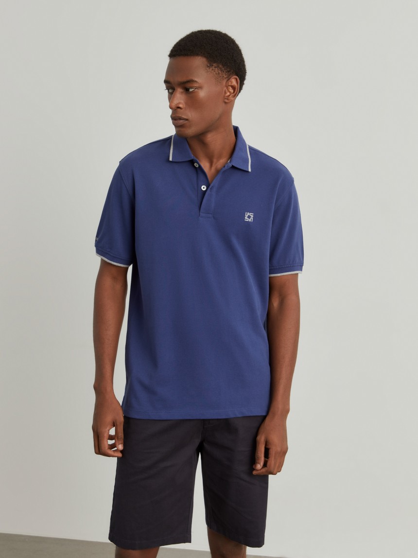 Polo piqué em algodão