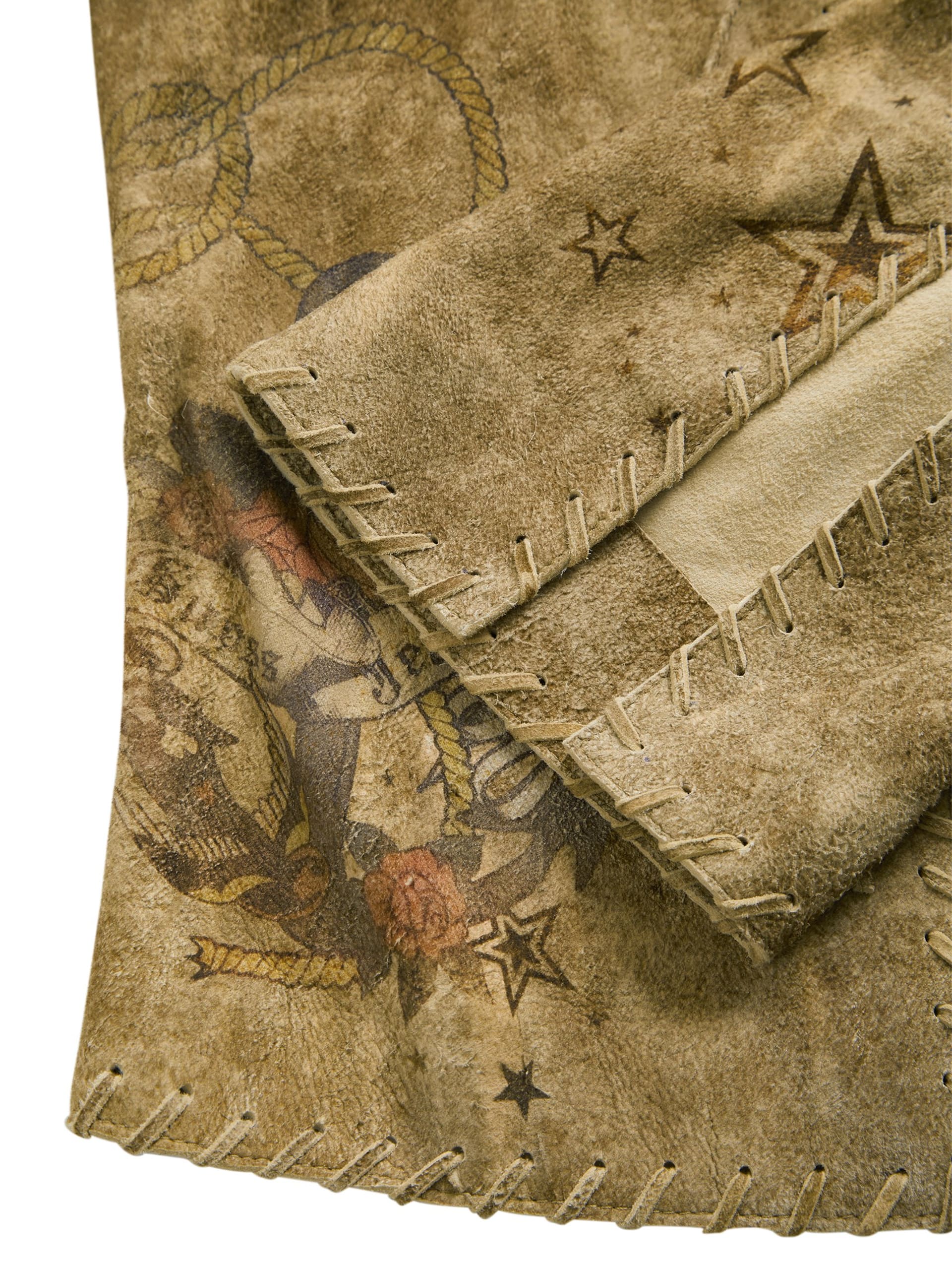 blusa de camurça estampada