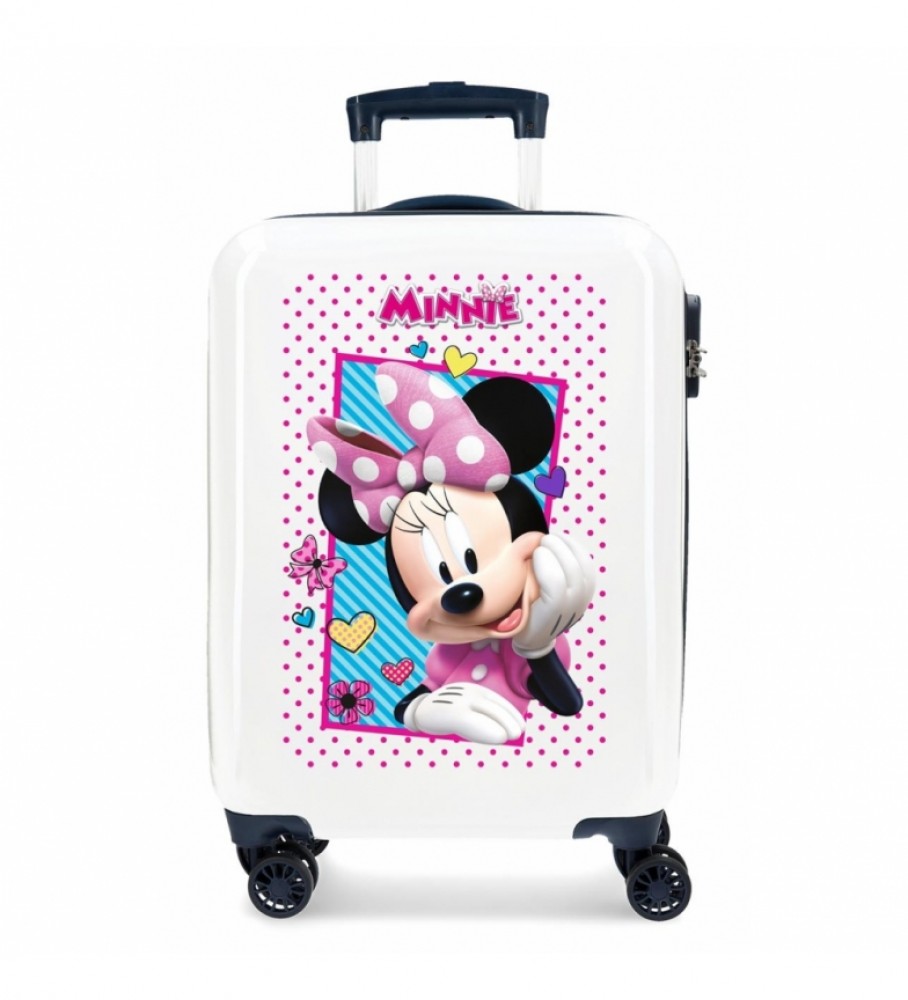 Mala de cabine rígida Joumma Bags Joy, azul-marinho e branca - 38x55x20cm -