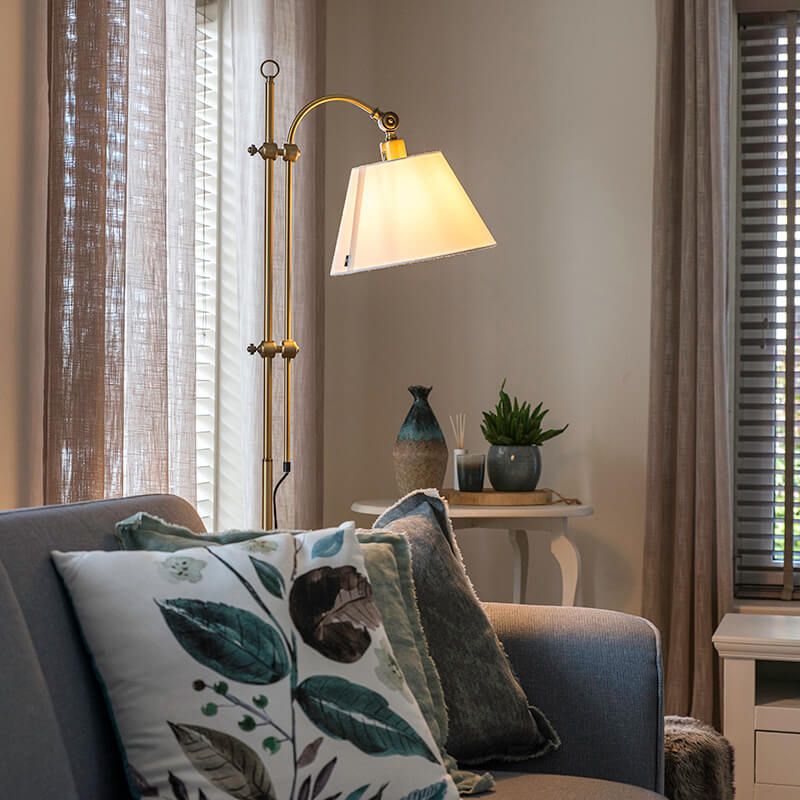 Smart klassieke vloerlamp brons met wit incl. Wifi A60 - Ashley
