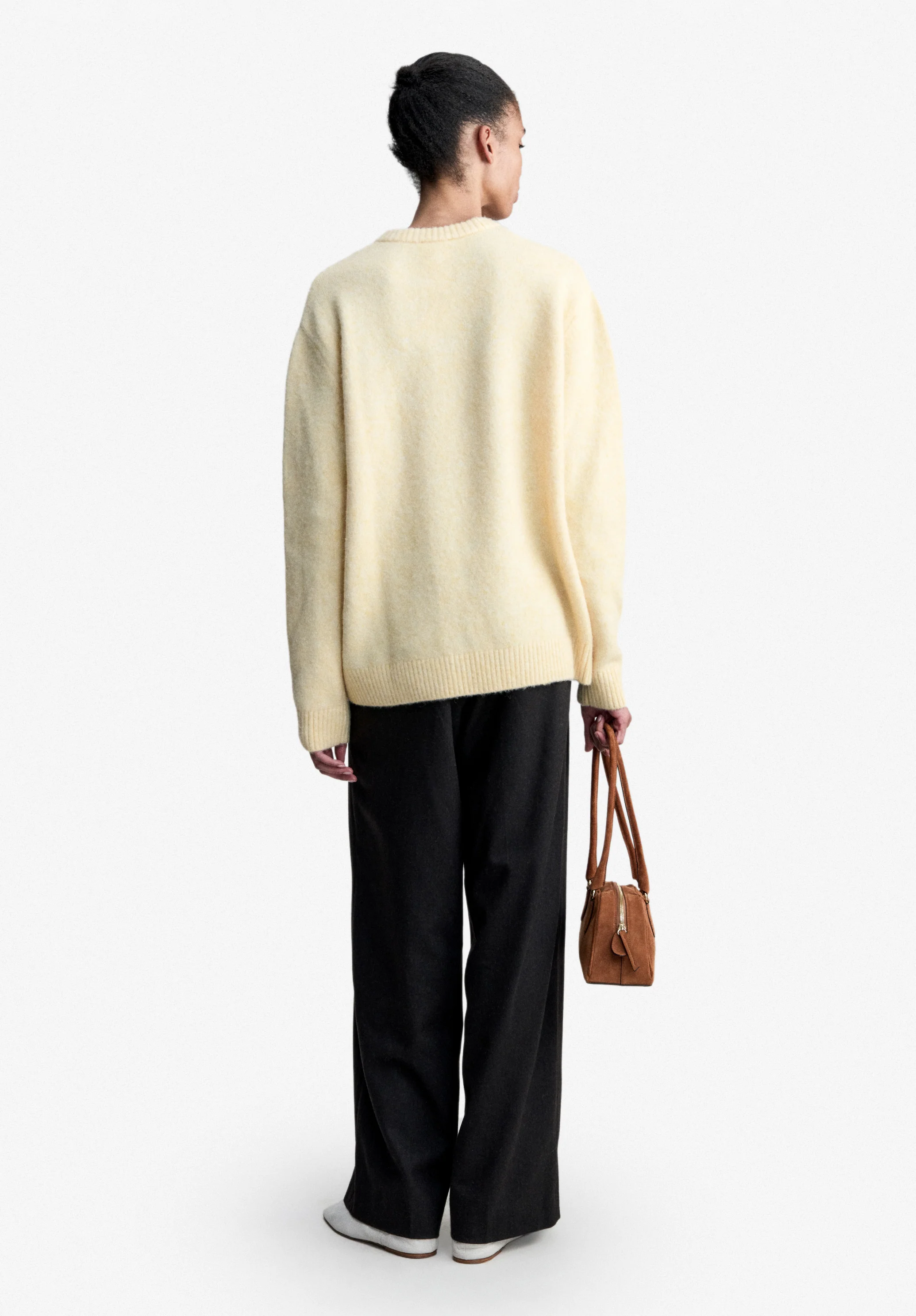 Pull ample jaune clair - Jaune clair