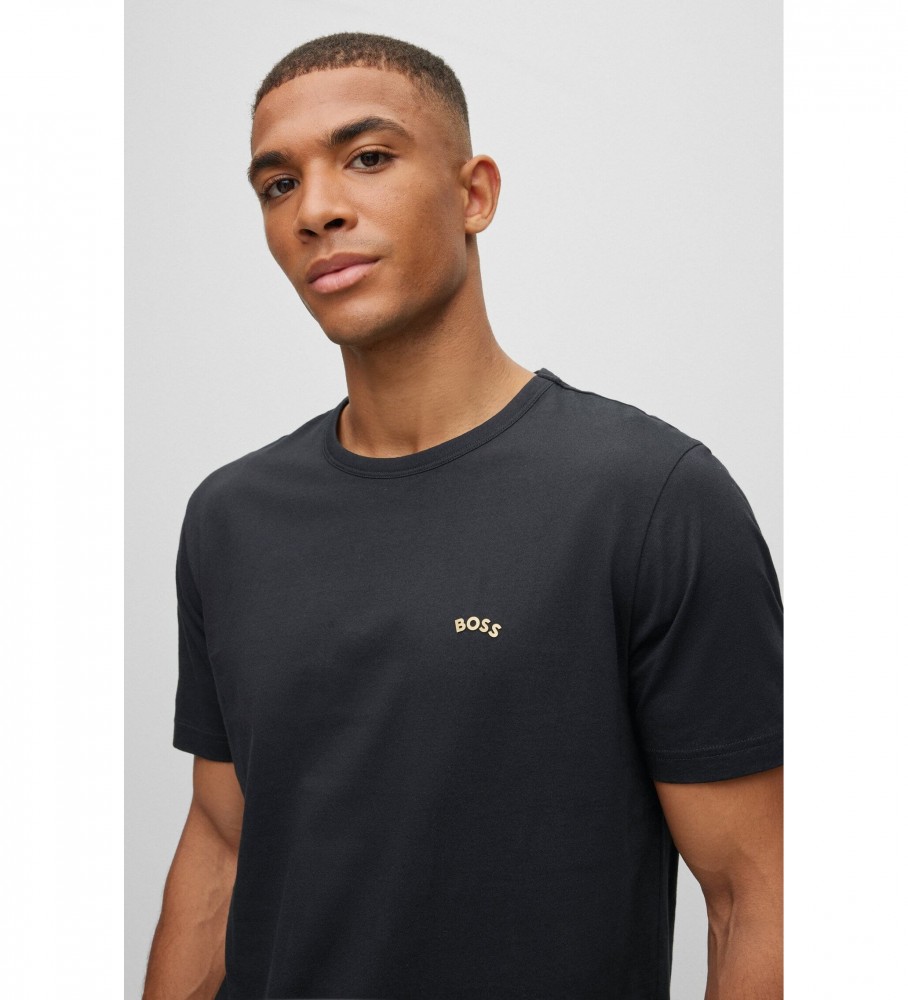 Camiseta BOSS Curved Tee preta