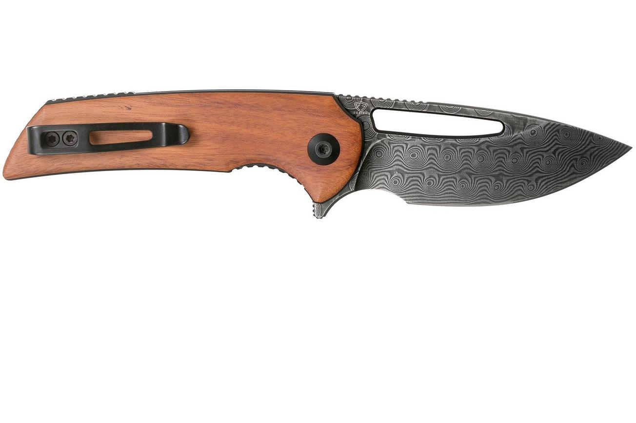 Civivi Odium C2010DS-1 Damascus, Cuibourtia Wood zakmes, Ferrum Forge design