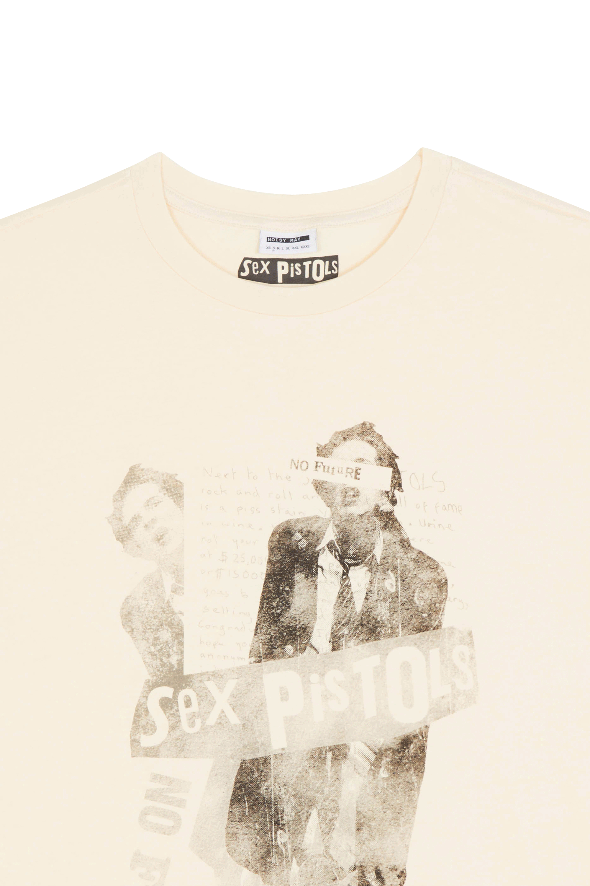 NOISY MAY T-shirt GRUNGE  Beige