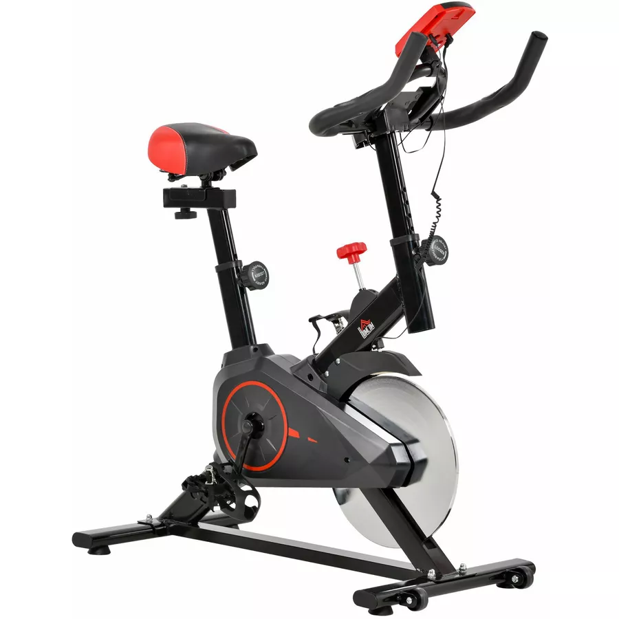 HOMCOM Fitnessfahrrad mit LCD-Monitor schwarz