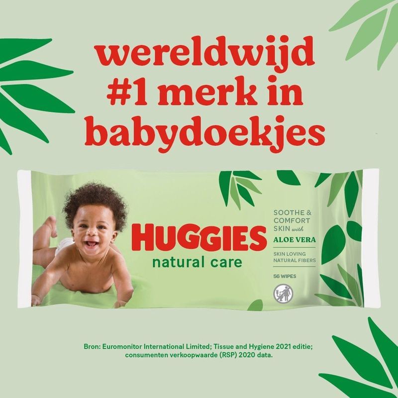 Huggies - Natural Care - Billendoekjes - 1680 babydoekjes - 30 x 56
