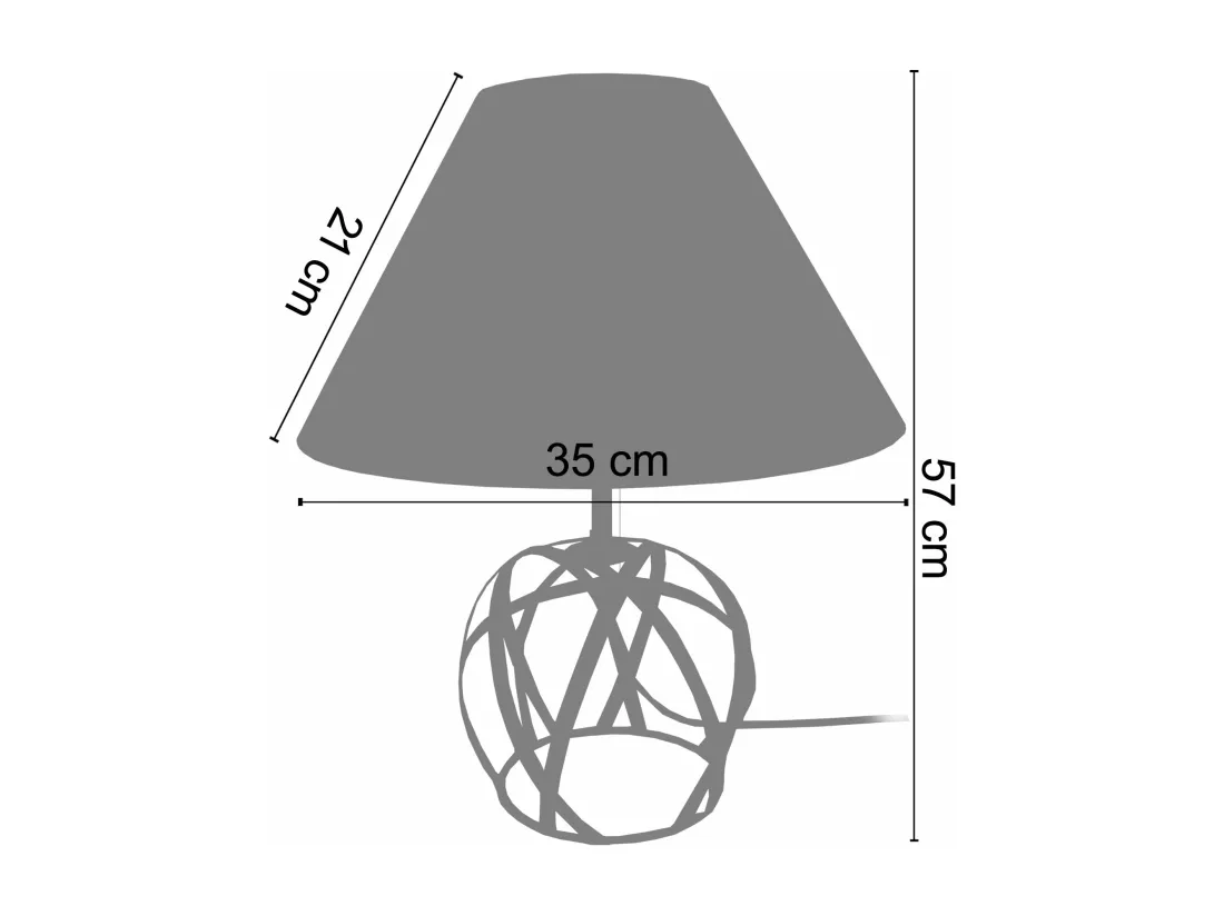 Lampe a poser poser métal vert 57 cm.