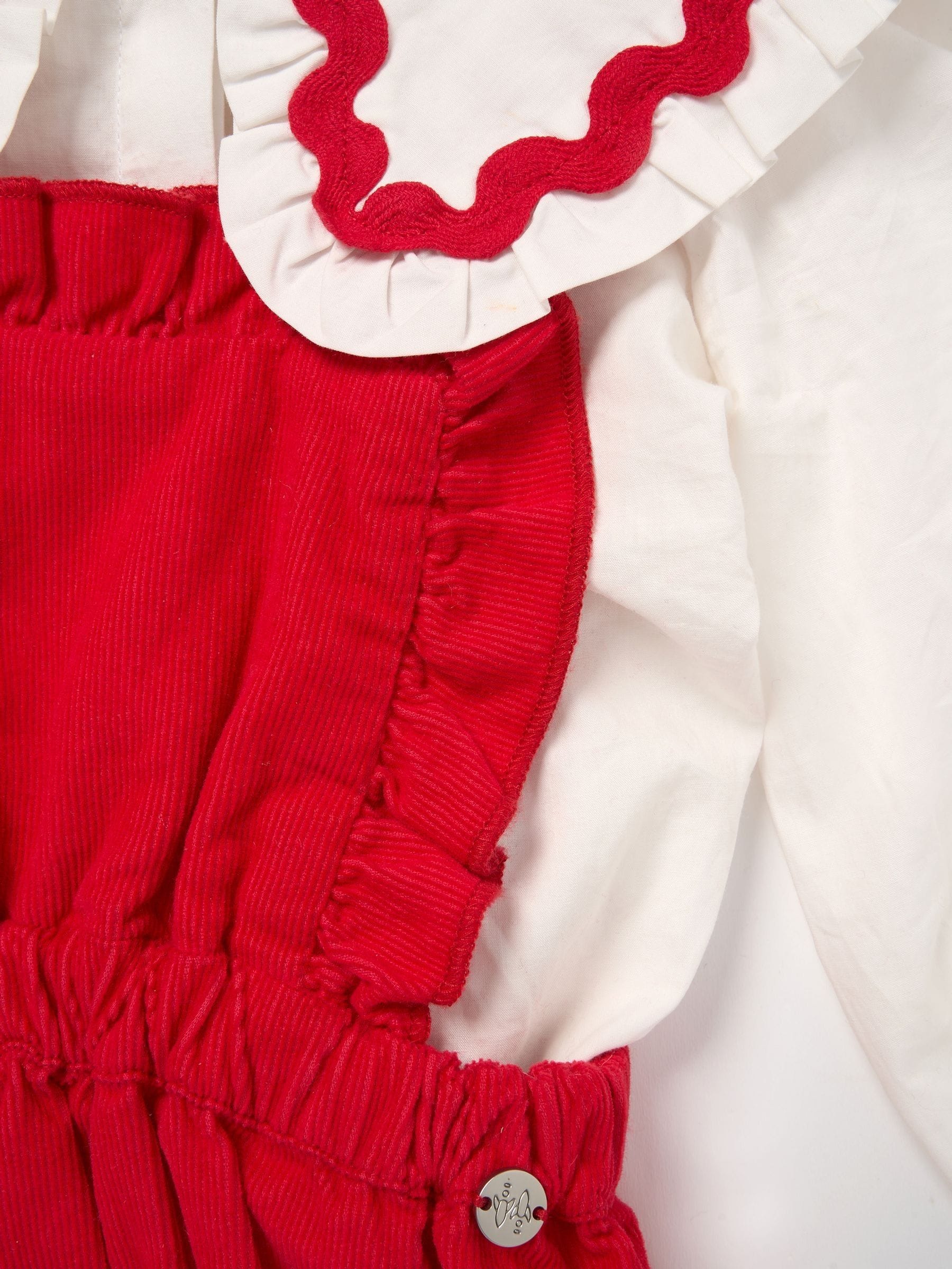 Angel & Rocket Dolly Red Romper And White Rompersuit