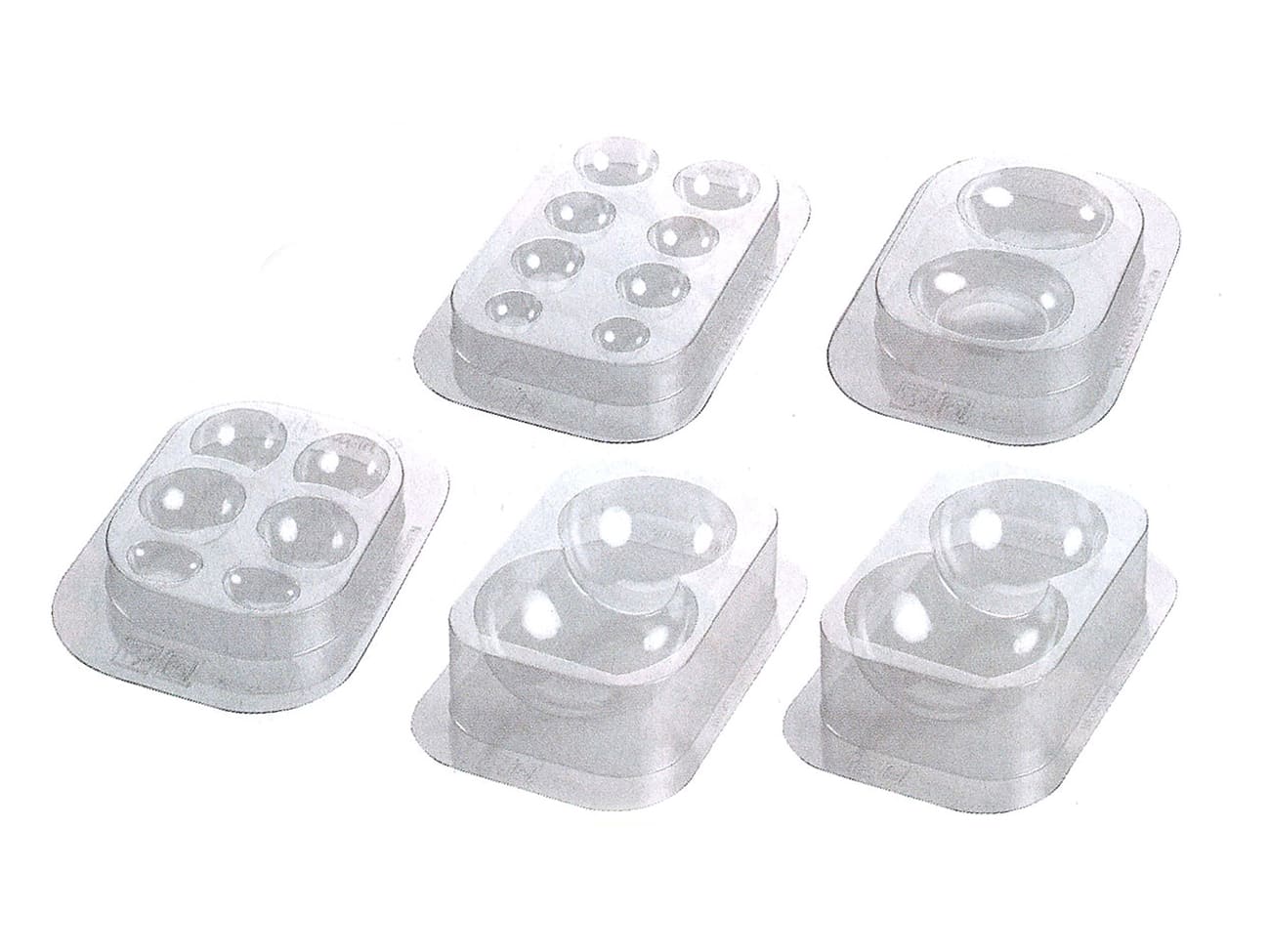 Moules thermoformés Teddy 3D - kit de 5 pièces - Silikomart