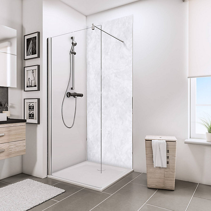 Panneau mural salle de bains 100 x 210 cm, Schulte DécoDesign Brio, marbre brillant