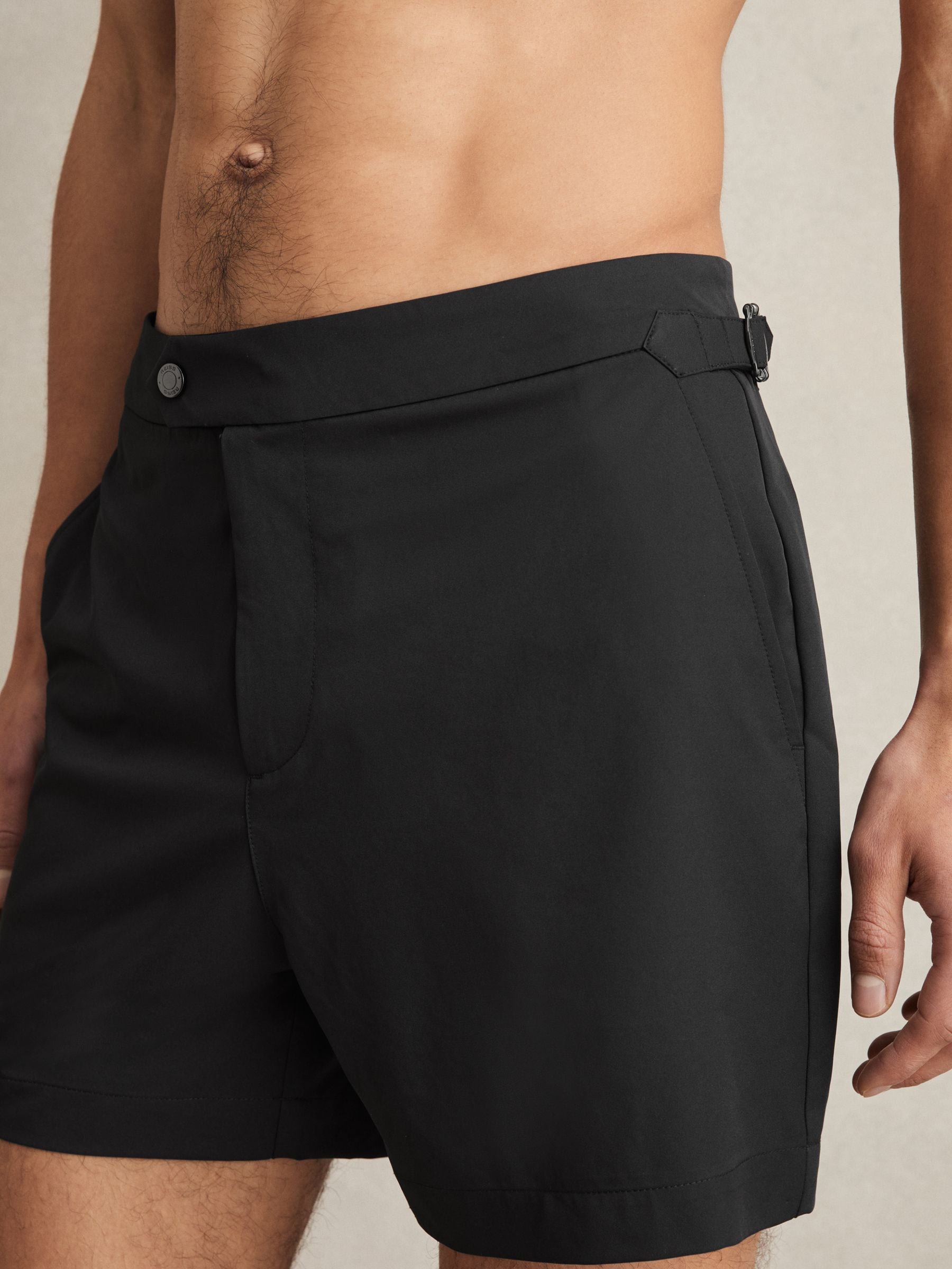 Zwart - Reiss Sun Side Adjuster zwemshort