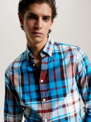 Camisa Oxford Slim Fit Tartan Tommy