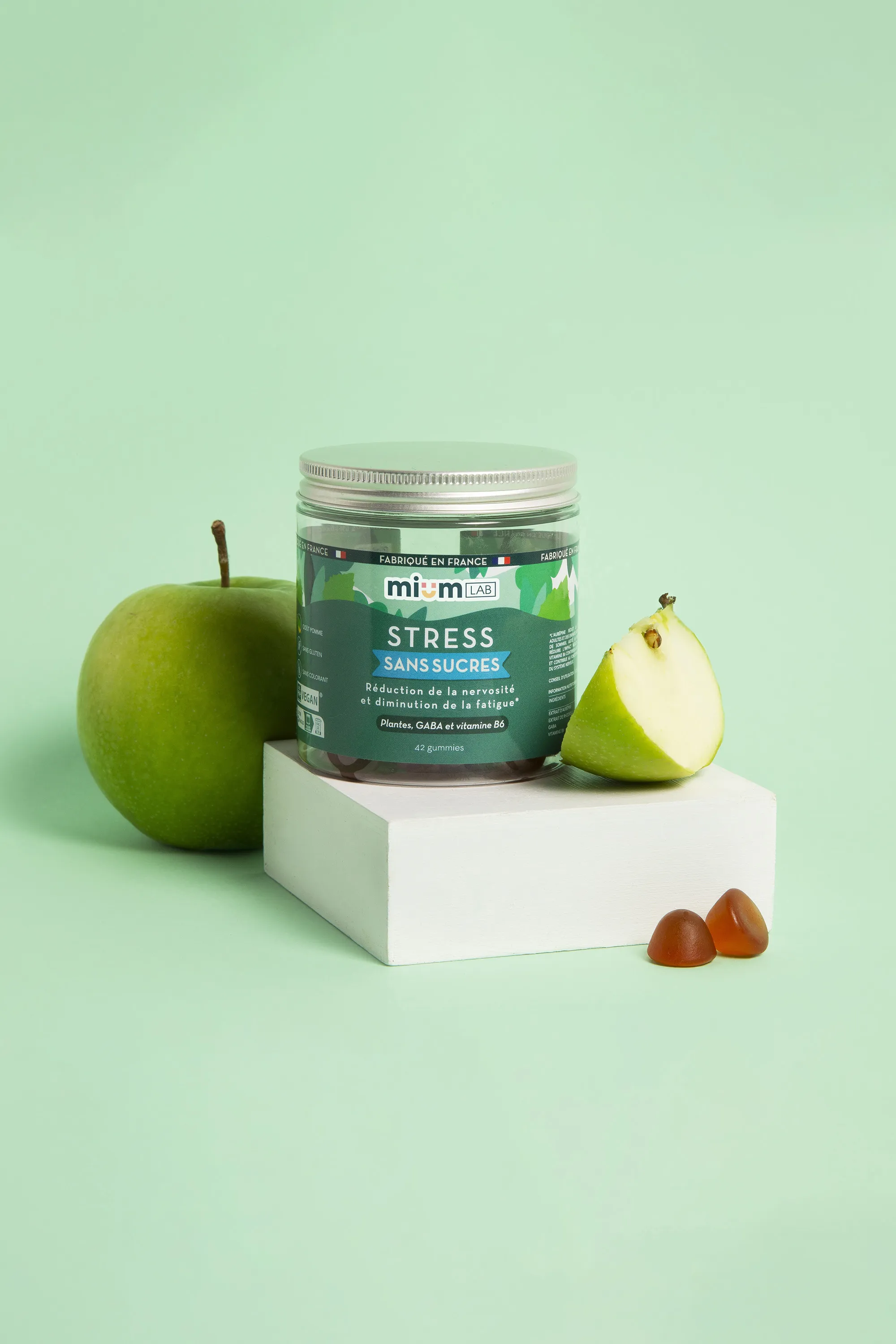 Mium Lab ex Les Miraculeux Compléments alimentaires gummies Stress sans sucres-100 g