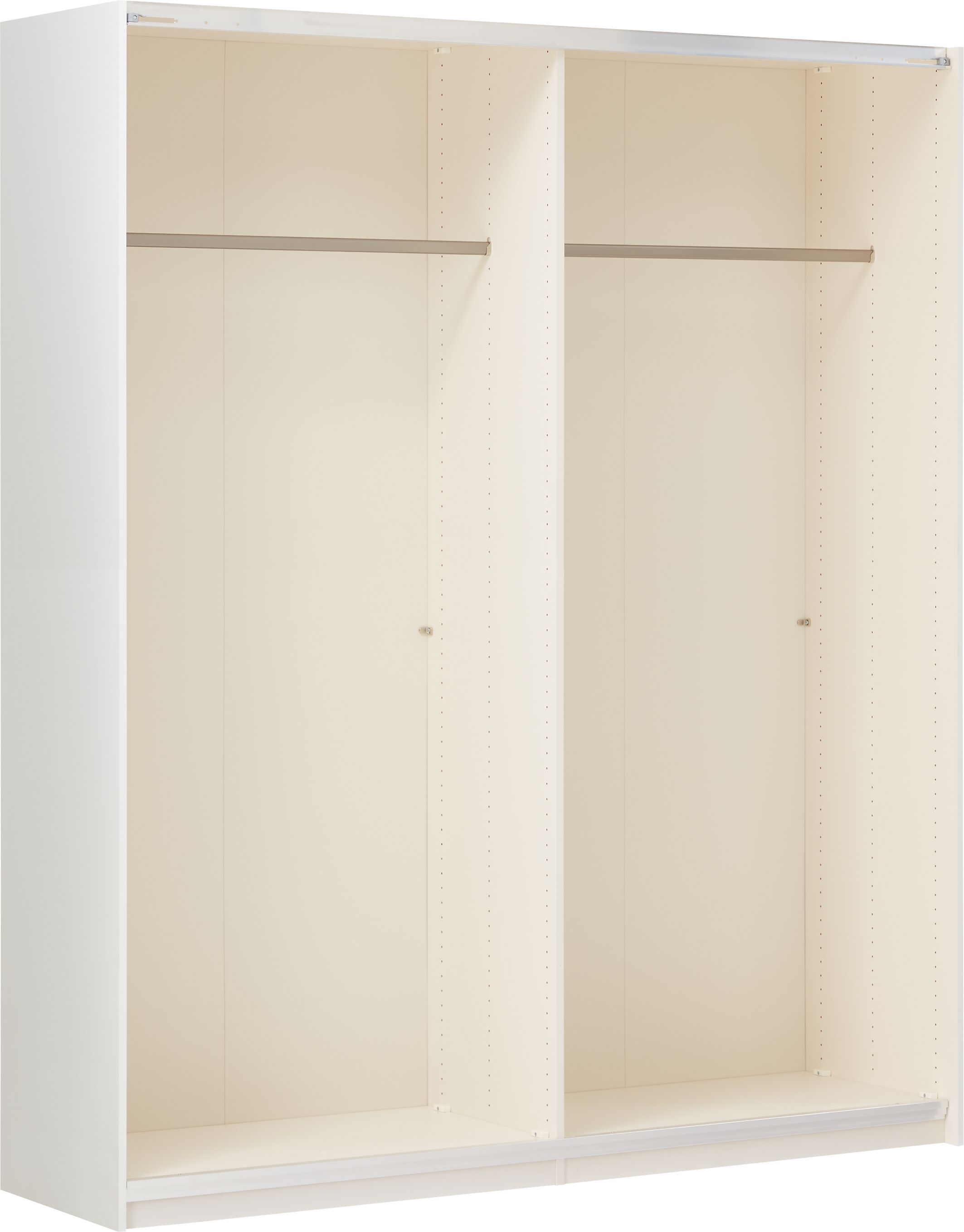 MODUL Schwebetürenschrank - Weiss / B: 202.0 cm x T: 65.0 cm x H: 236.0 cm