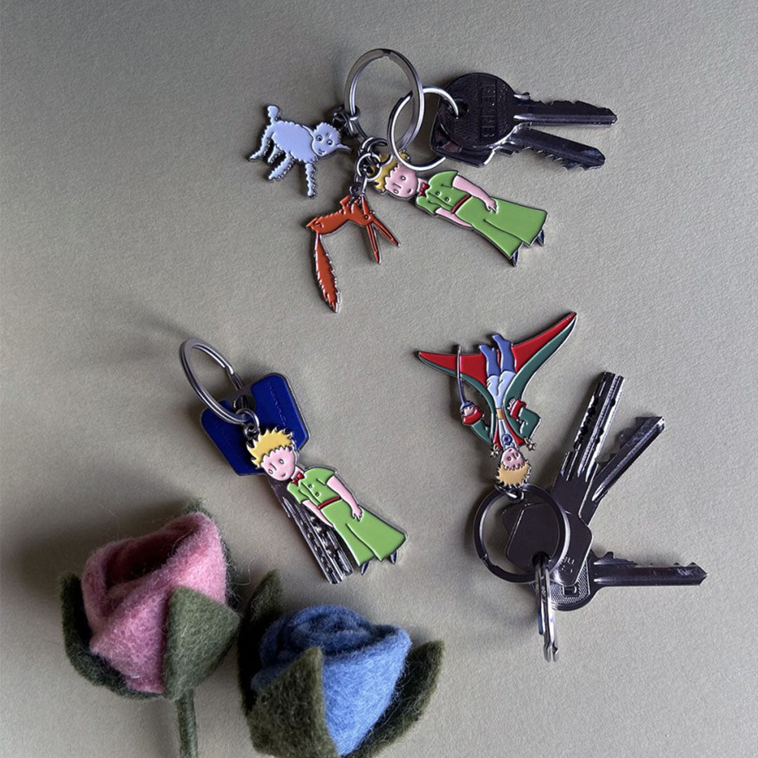 Petit jour sleutelhanger de kleine prins met vos en schaap