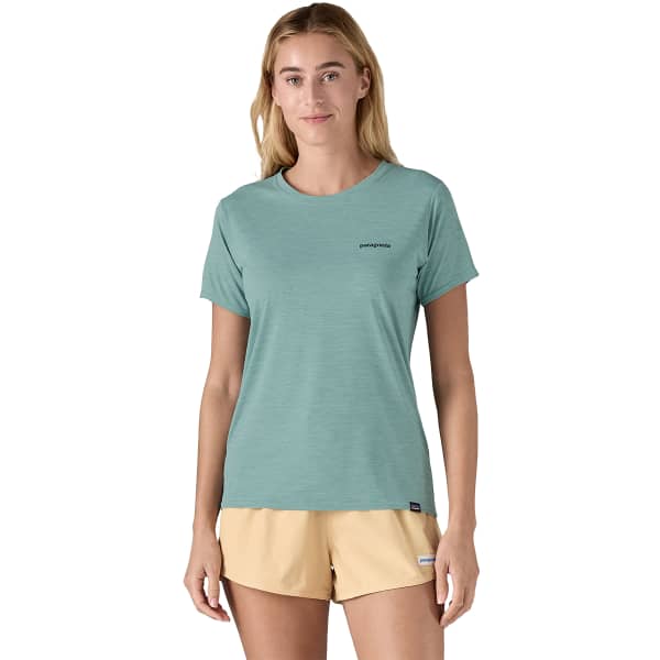 T-shirt randonnée PATAGONIA W'S CAP COOL DAILY GRAPHIC SHIRT BOARDSHORT LOGO: THERMAL BLUE X-DYE