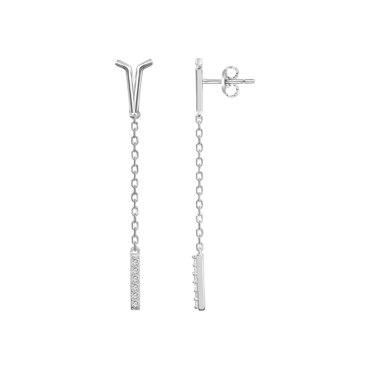 Boucles d'oreilles pendantes en Argent