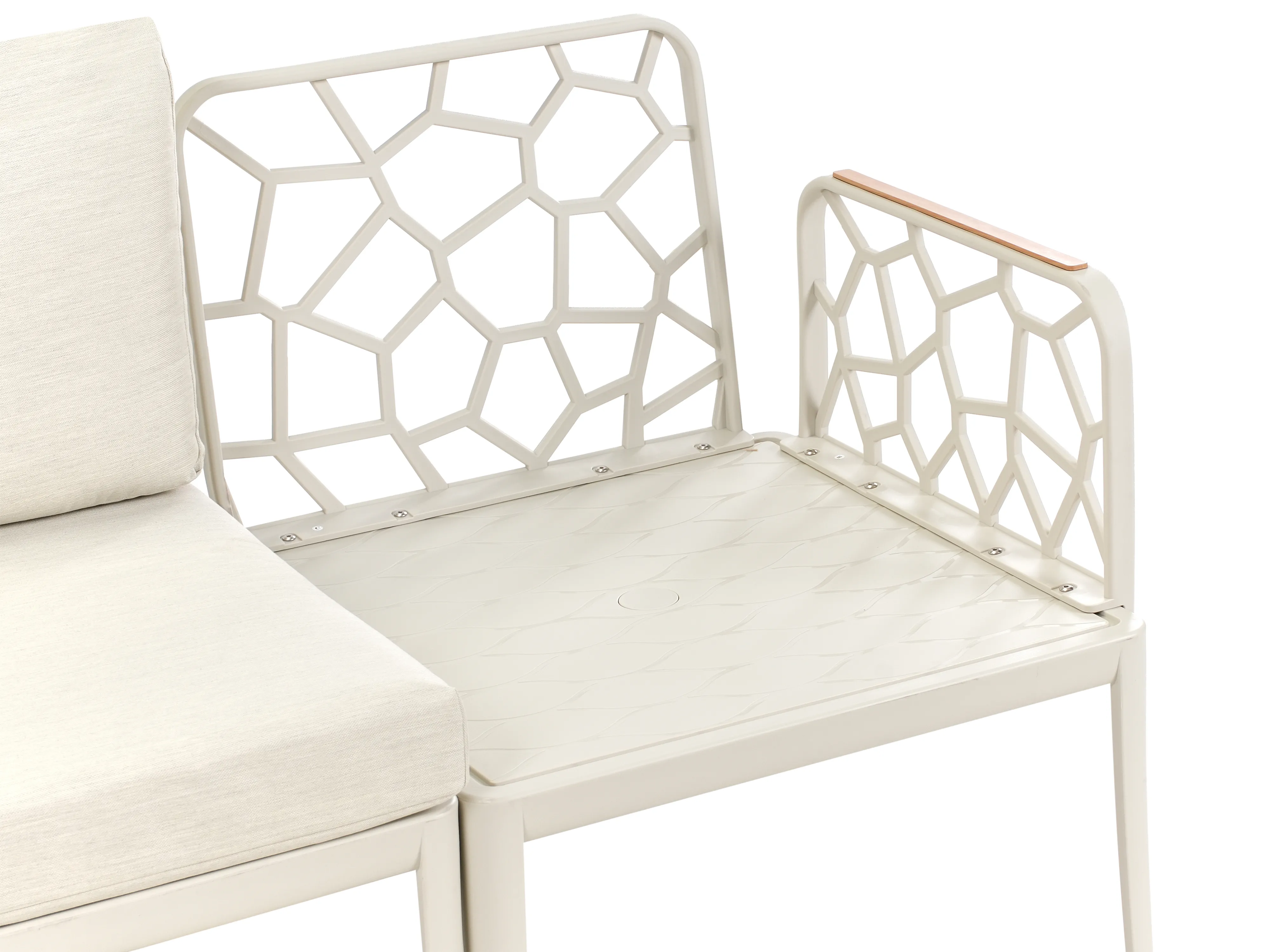 Tuin bankenset 4-zits ERICHE Lichtbeige