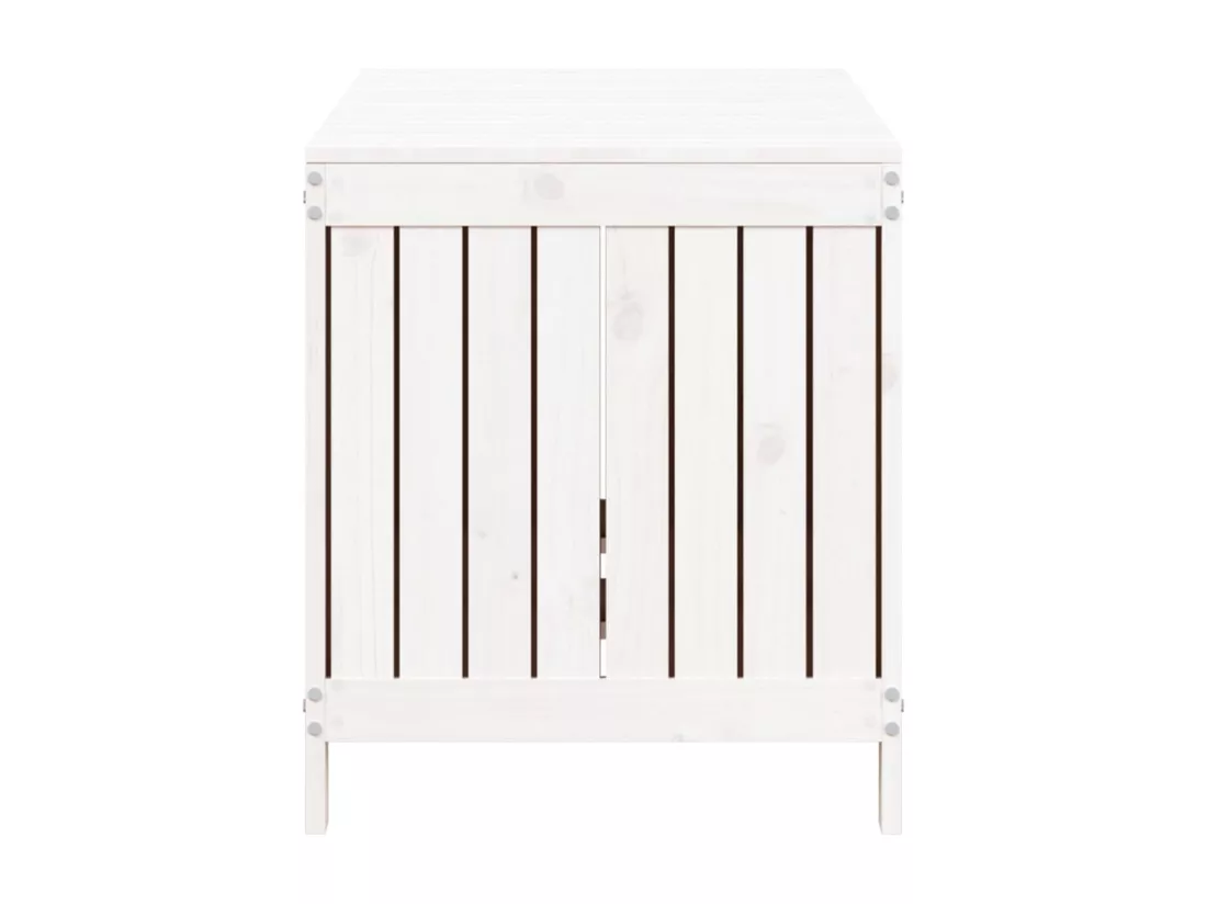 Boîte de rangement de jardin Blanc 121x55x64 cm Bois de pin