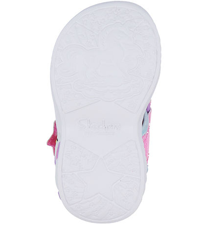 Skechers Sandalen m. Lichter - Dreamy Einhörner - Pink/Multi