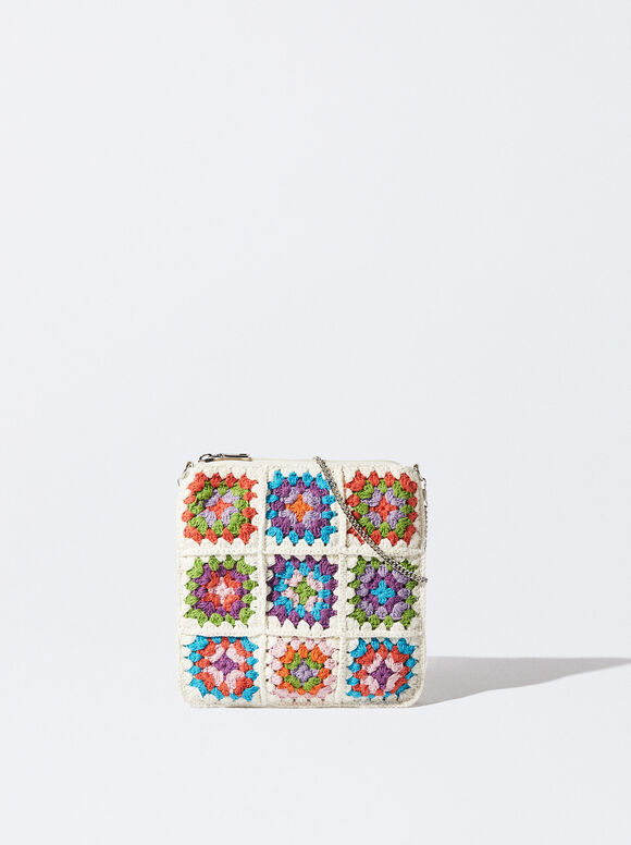 Bolsa de ombro de crochê - Branca