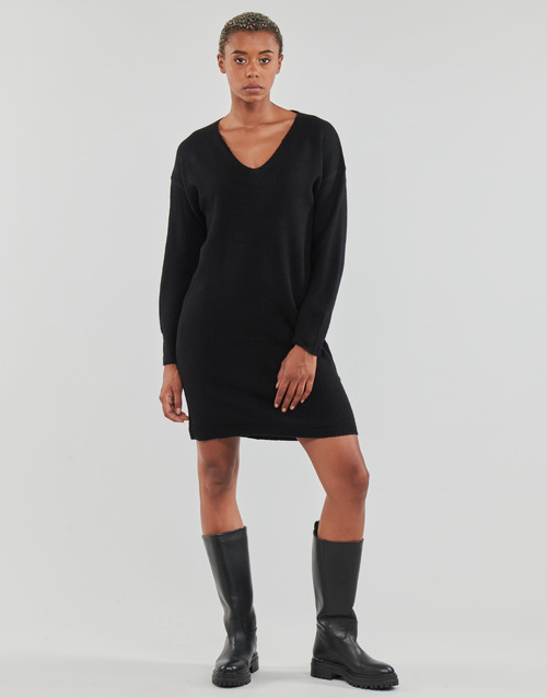 Pieces - PCJULIANA LS V-NECK KNIT DRESS NOOS BC - Noir